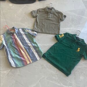 Polo by Ralph Lauren Green and Multicolor Kids Polo Shirts